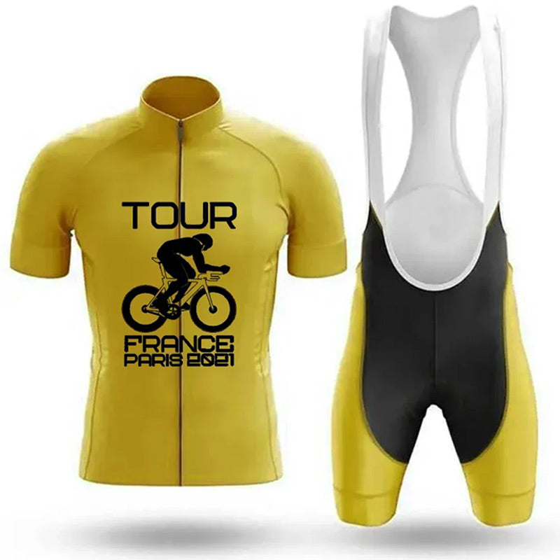 Adibike - Tour De France Men's Short Sleeve Cycling Uniform