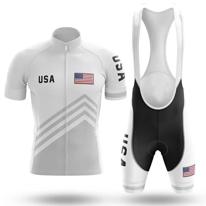 Adibike - USA White - Men's Cycling Uniform