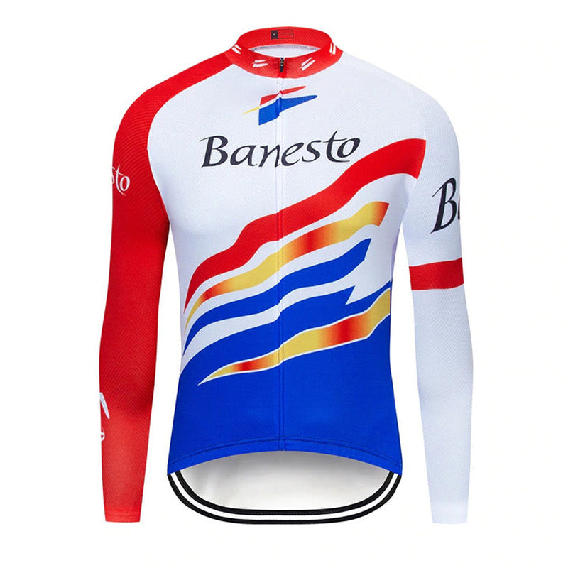 Adibike Banesto Men's Cycling Jersey Long Sleeve Jersey