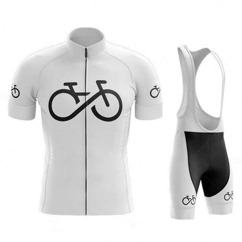 Adibike Bike Logo Sublimation White Cycling Jersey Uniform