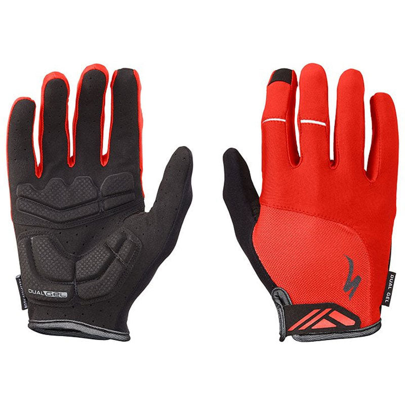 Adibike Body Geometry Dual-Gel Full Finger Gloves red