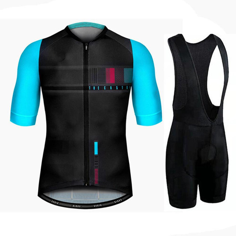 Adibike Cycling Black/Ferozi Short Sleeve Jersey Uniform