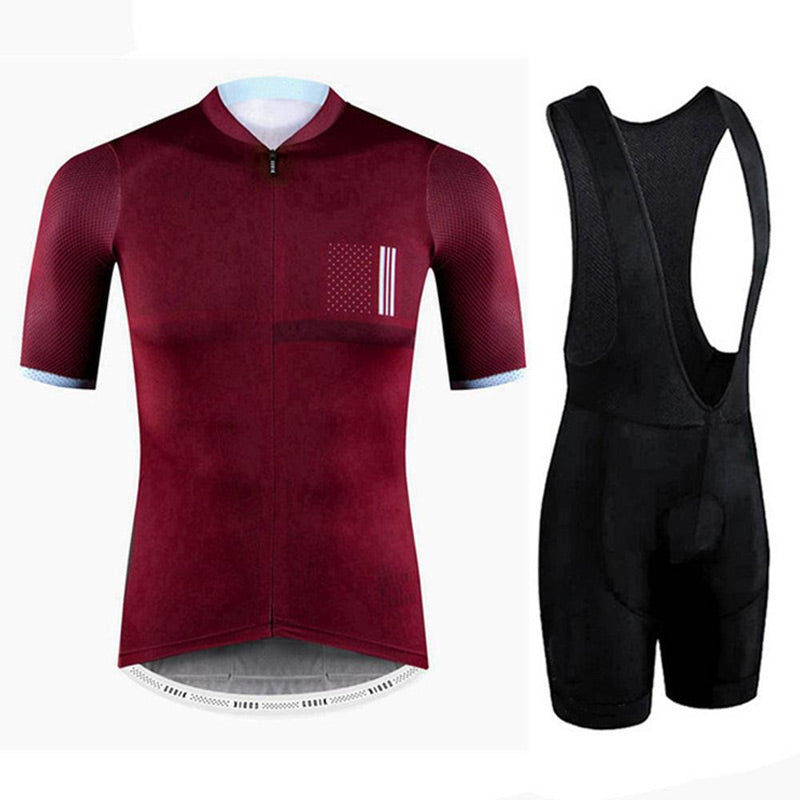 Adibike Cycling Maroon Short Sleeve Jersey Uniform