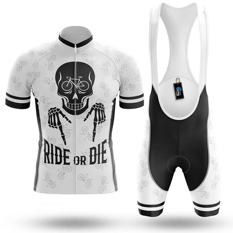 Adibike Ride Or Die V6 - White - Men's Cycling Uniform