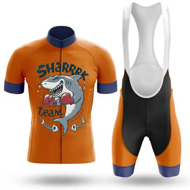 Adibike Shark Men's Short Sleeve Cycling Uniform