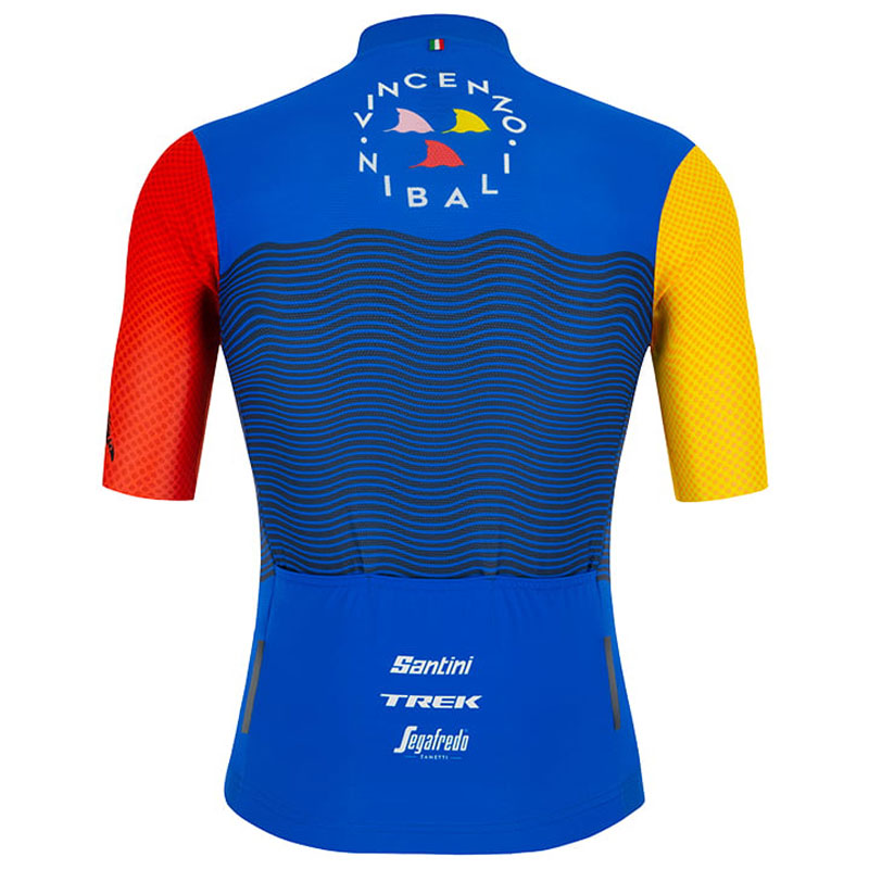 Adibike Short Sleeve Jersey Vincenzo Nibali blue