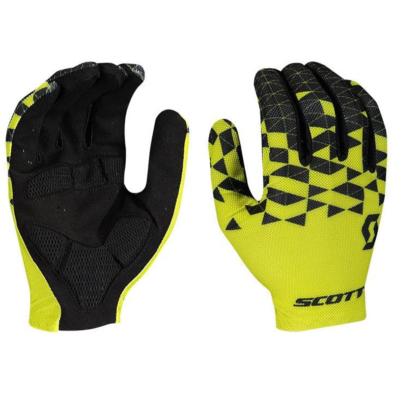 Adibike Team Full Finger Gloves black - yellow