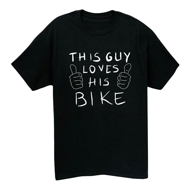 Adibike This Guy Loves His Bike Short Sleeve T-shirt
