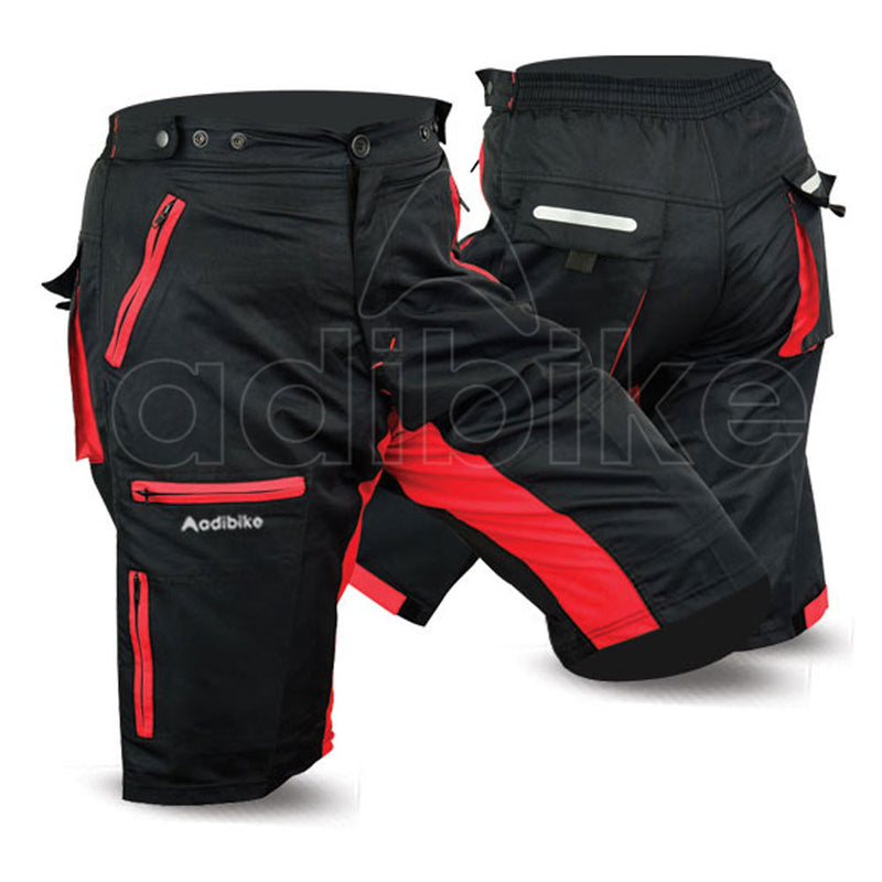 Baggy Style MTB Short Black And Red