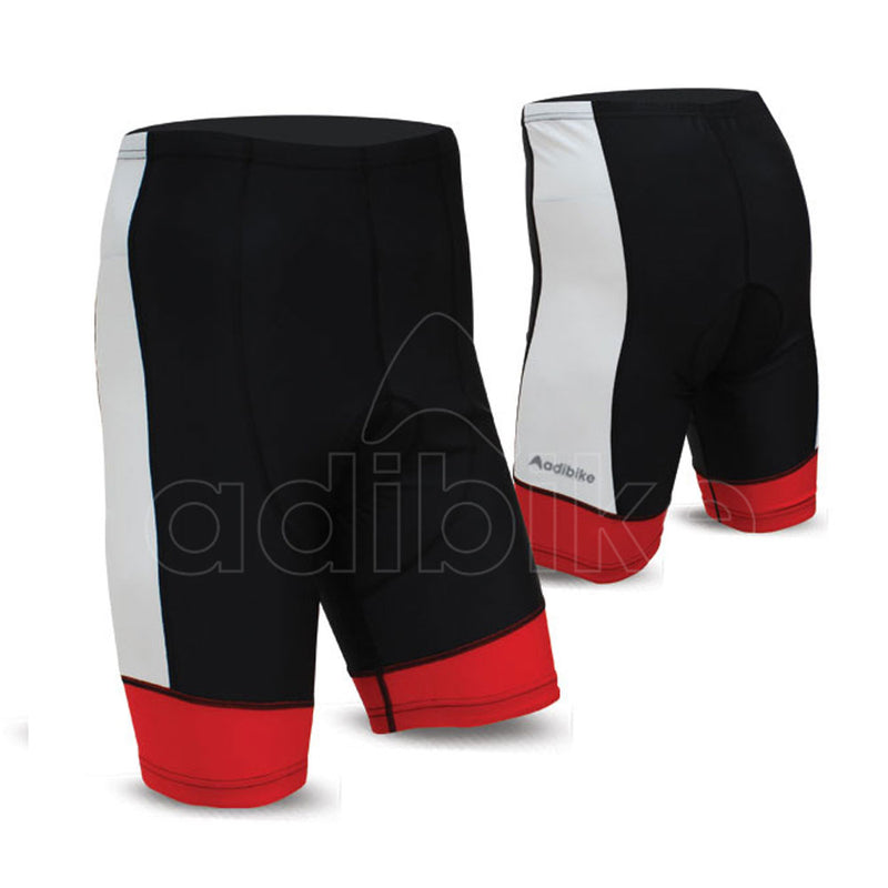 Cycling Short Black And White Red Panel