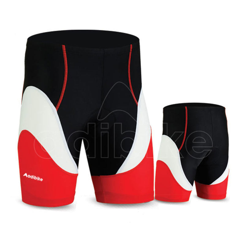 Cycling Short Black With White And Red Panel