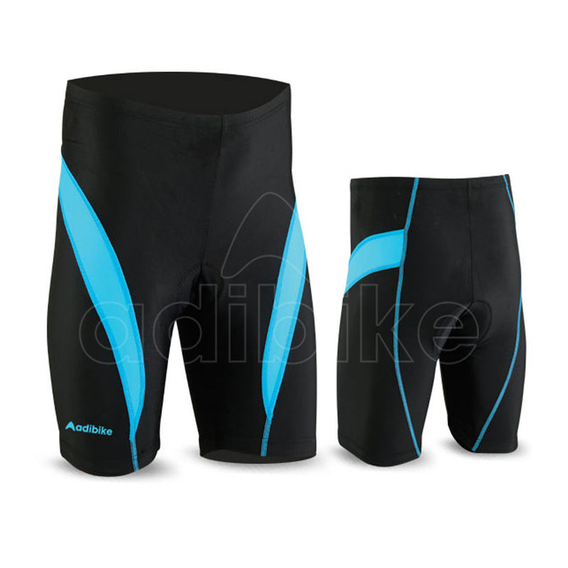 Ladies Cycling Short Black And Blue Front Side Panel
