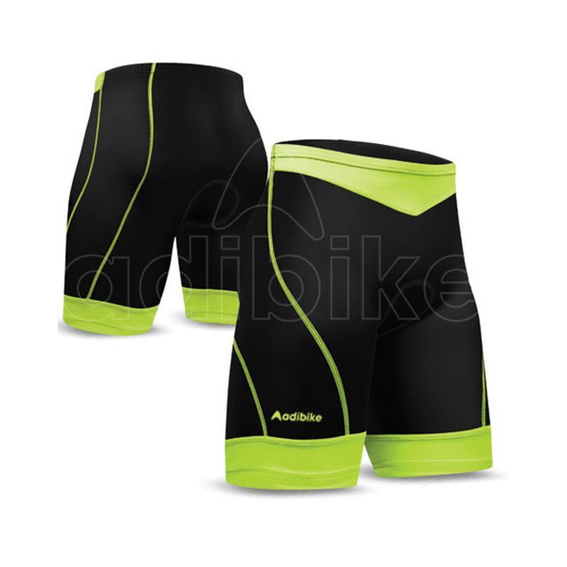 Ladies Cycling Short Black And Fluorescent Green