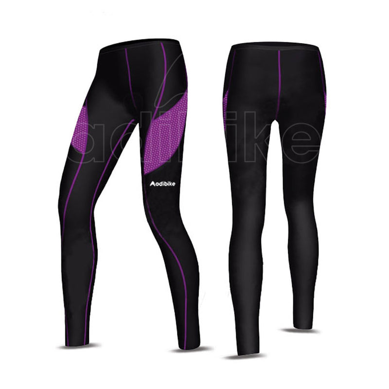 Ladies Cycling Trousers Black And Violet