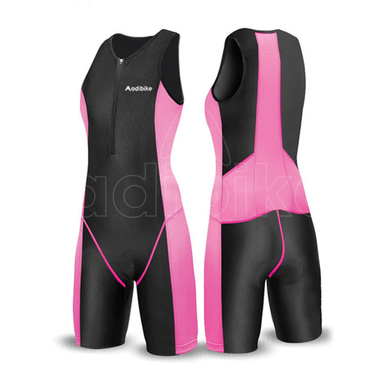 Ladies Triathlon Black And Pink Side panel