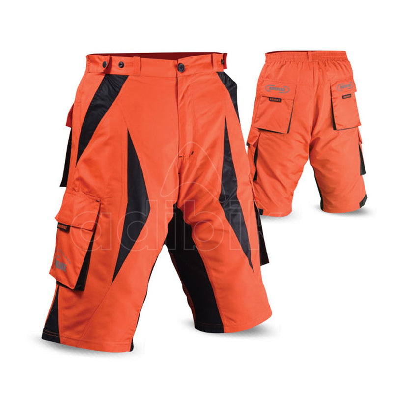MTB Short Orange Front And Back Pocket