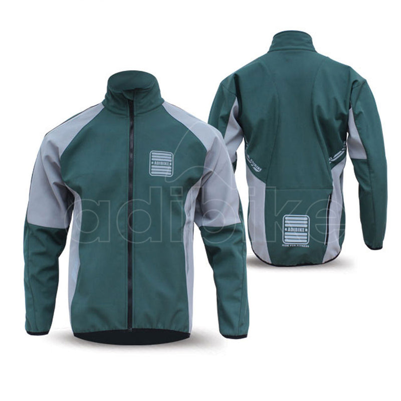 Men Cycling Jacket Green And Fluorescent Grey