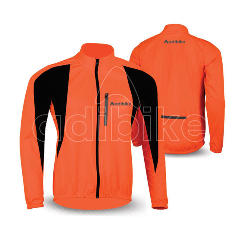 Men Cycling Jacket Orange With Black Panel