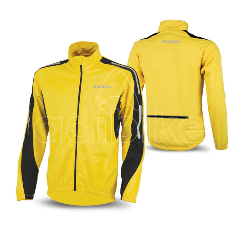 Men Cycling Jacket Yellow With Black Panel
