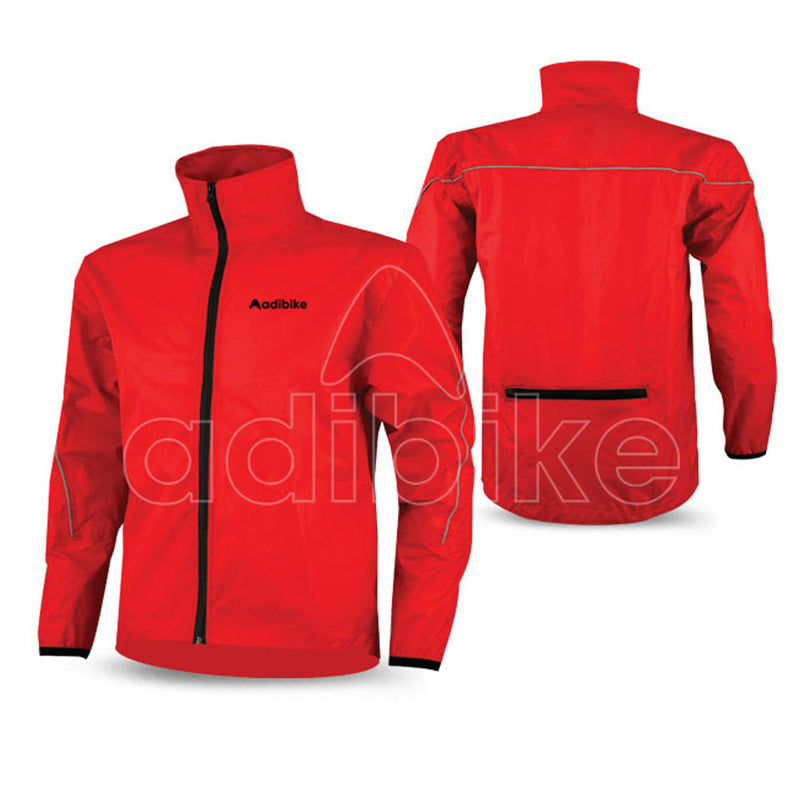 Men Cycling Rain Jacket Full Red