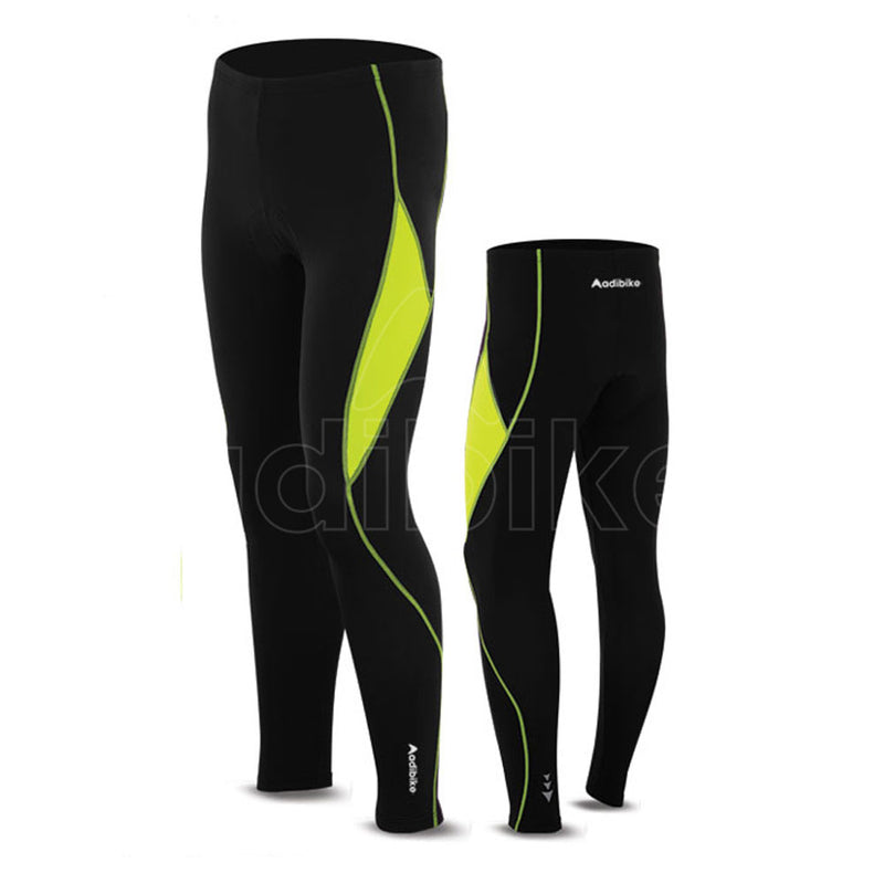 Men Cycling Trouser Black And Green Side Panel