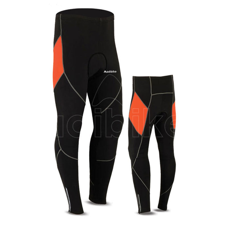 Men Cycling Trouser Black And Orange Side Panel