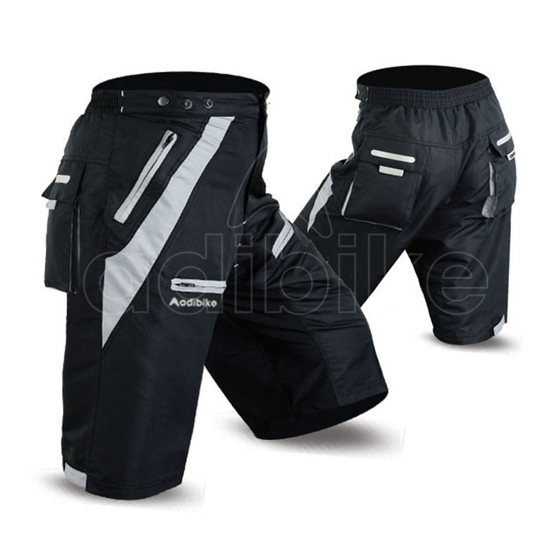Men MTB Short Black And White With Pad