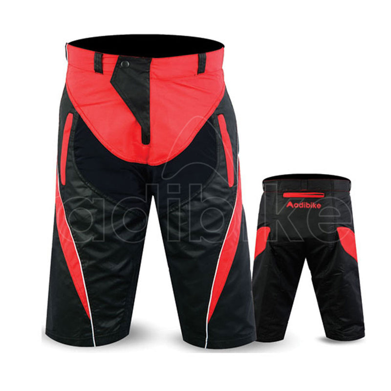 Men MTB Short Front Two Pocket Red Panel And Black